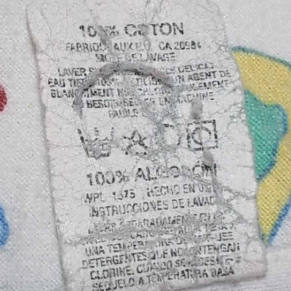 Vintage Circus Receiving Blanket White Balloon Animals Lion Elephant‎ Cotton USA